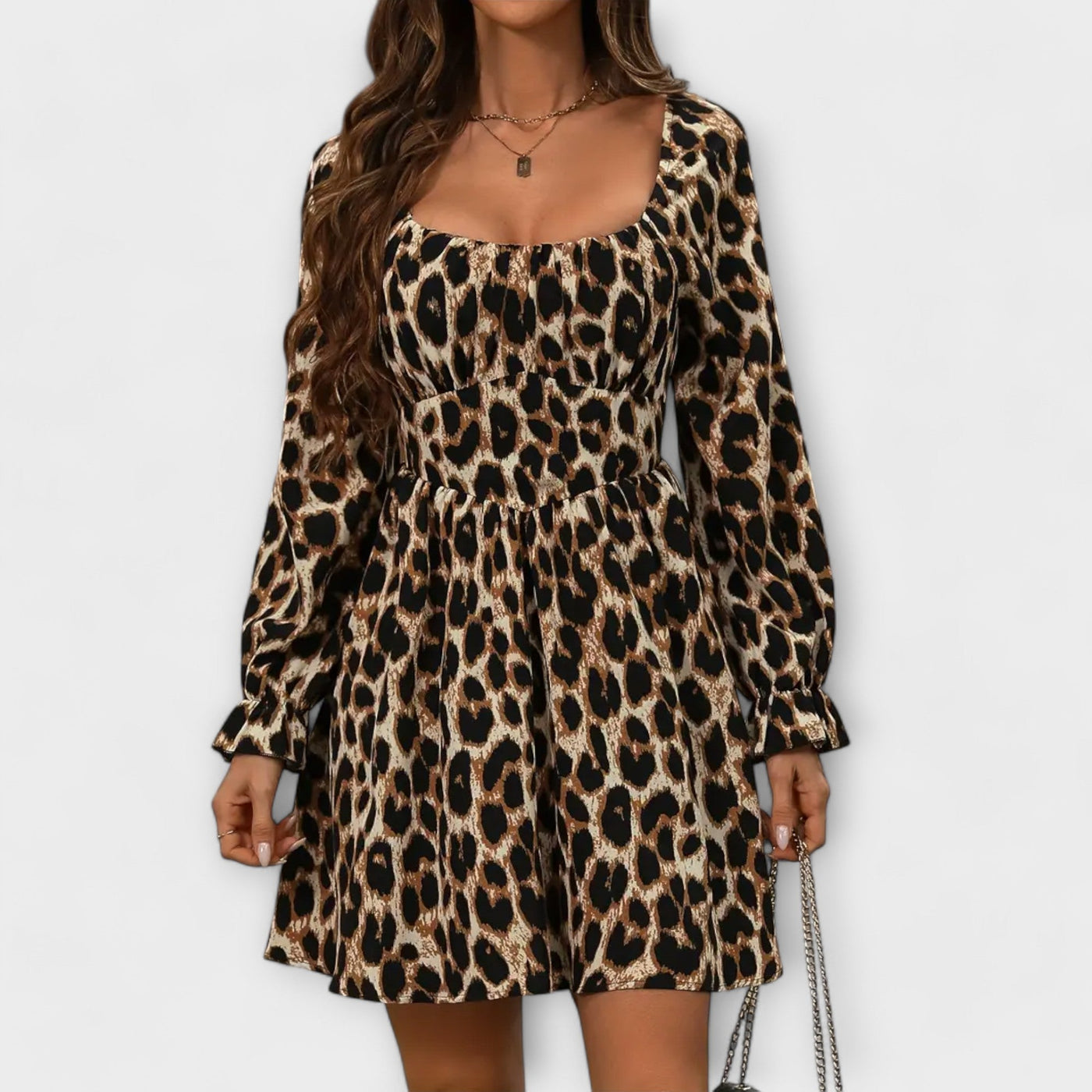 Anaïs | Leopard Velvet Dress