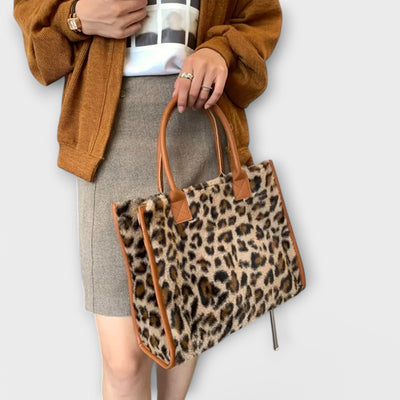 Rosalie | Chic Leopard Plush Tote