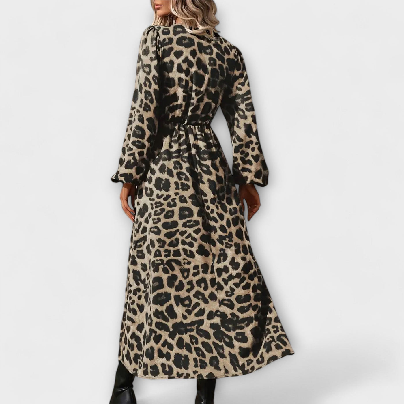 Gabrielle | Elegant Dress with Leopard Print