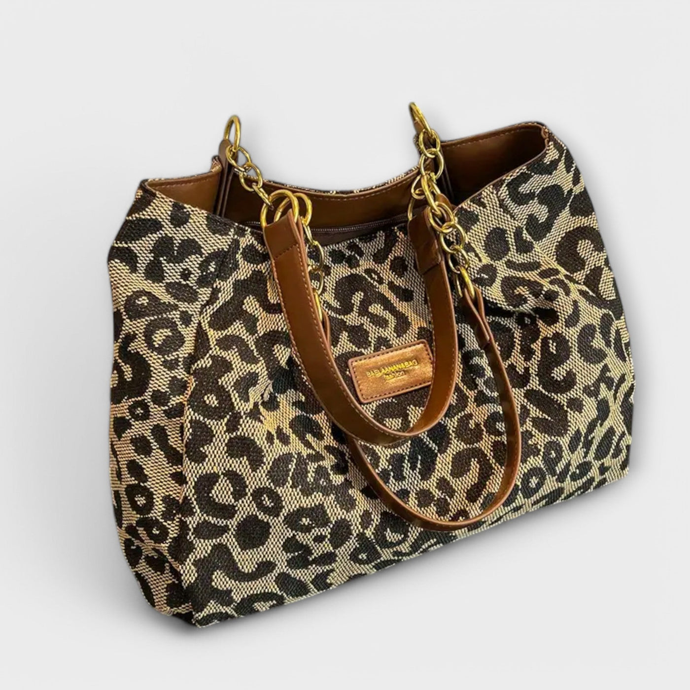 Patricia | Leopard Print Canvas Tote