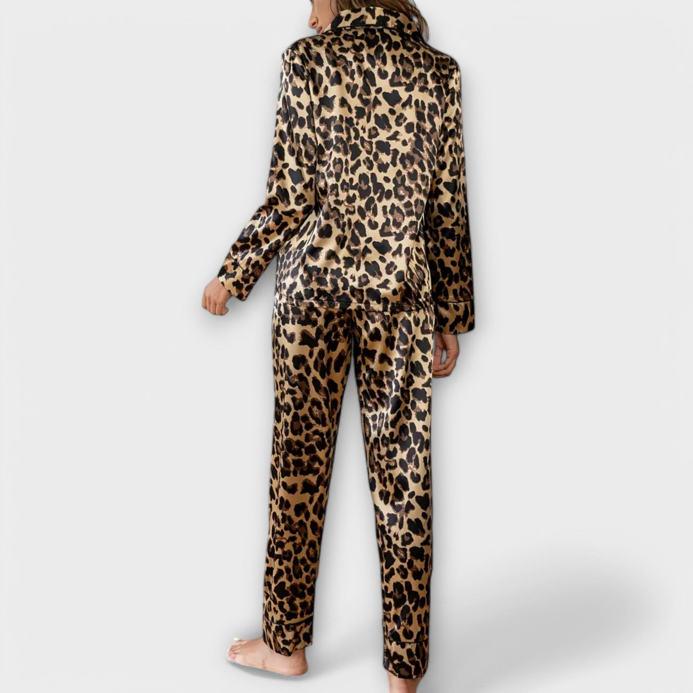 Ariane | Leopard Satin Pajamas