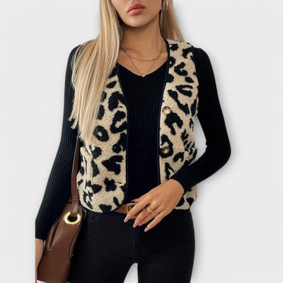 Françoise | Elegant Leopard Vest