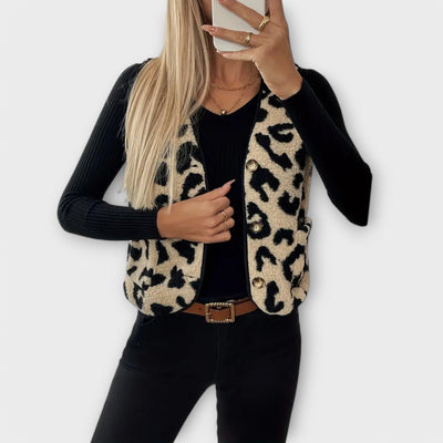 Françoise | Elegant Leopard Vest