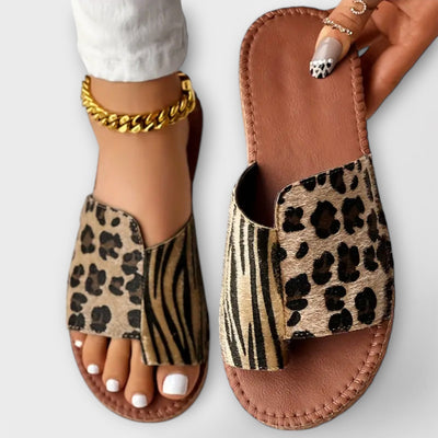 Louise | Bicolor Leopard Slides