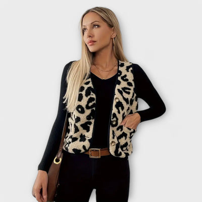 Françoise | Elegant Leopard Vest