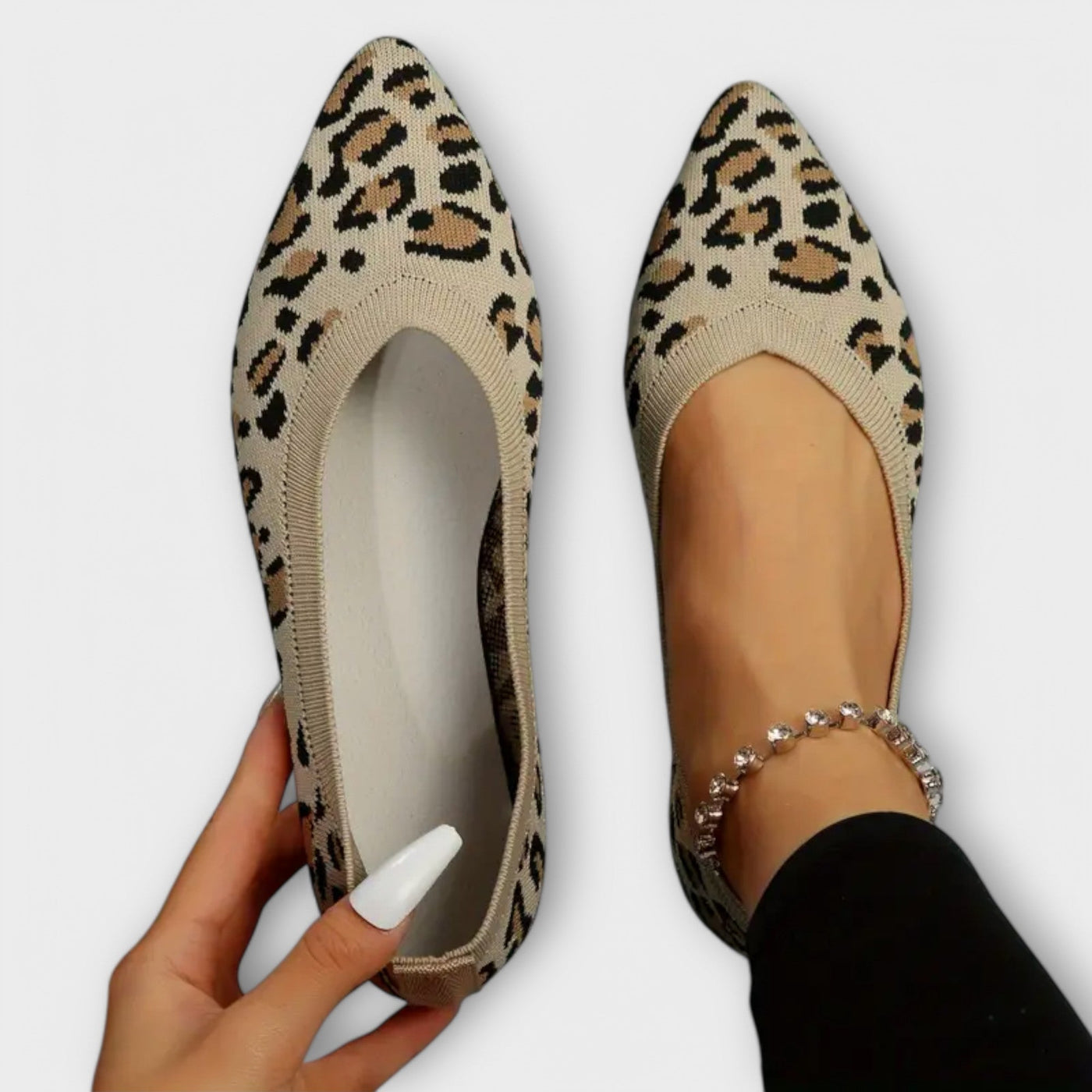 Patricia | Pointed Leopard Print Flats