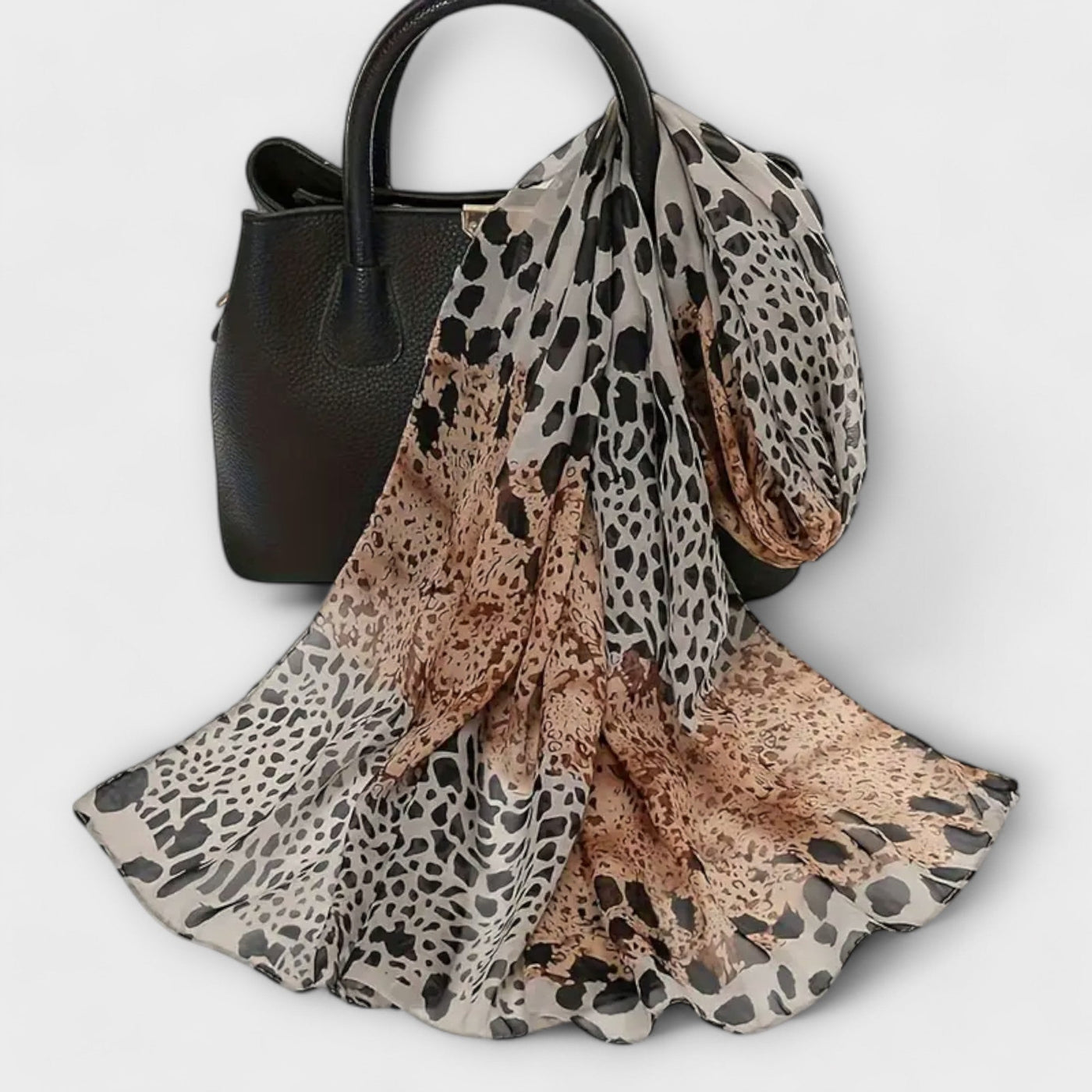 Marguerite | Leopard Chiffon Scarf