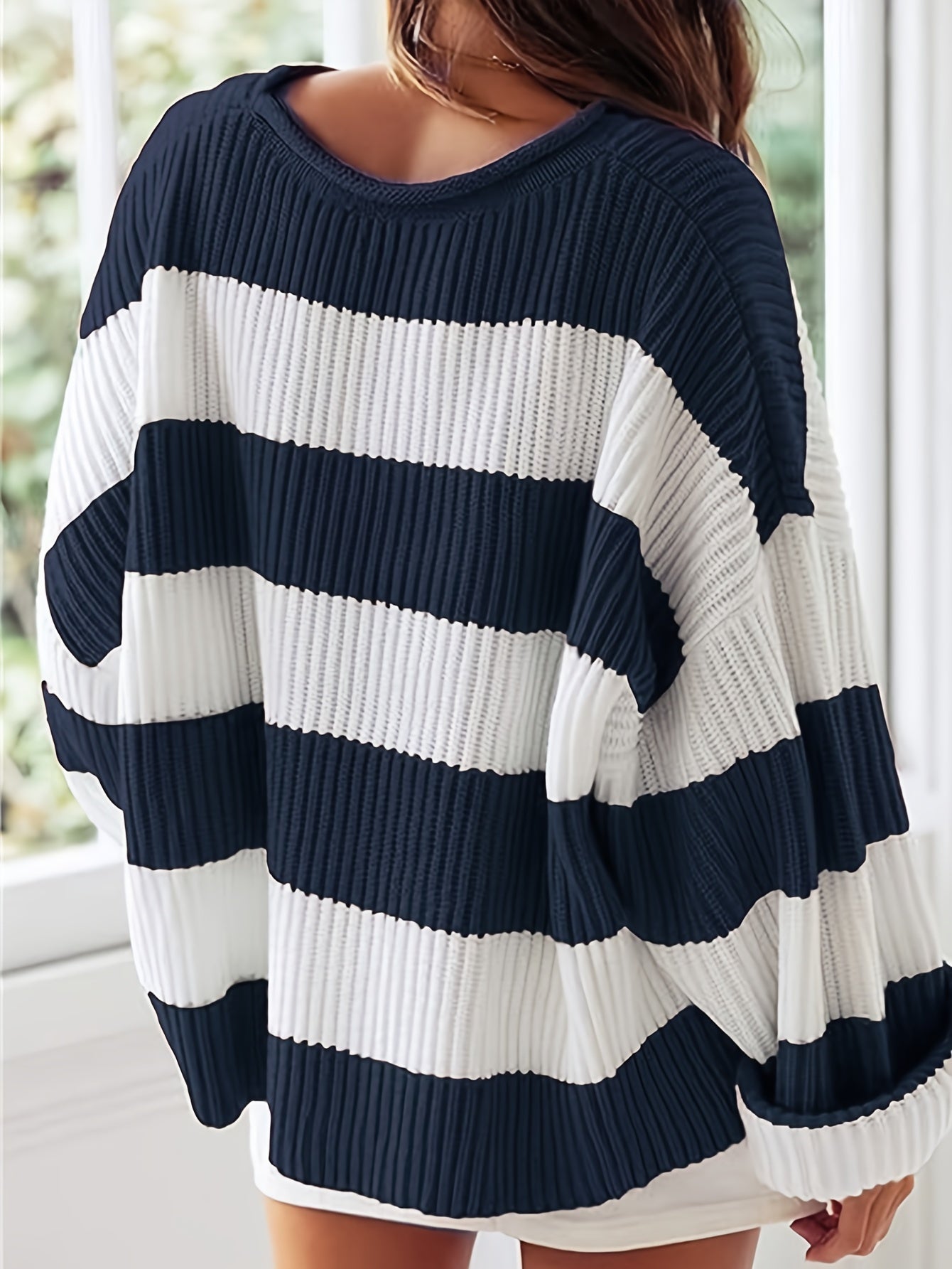 Mathilde | Round Neck Striped Pullover