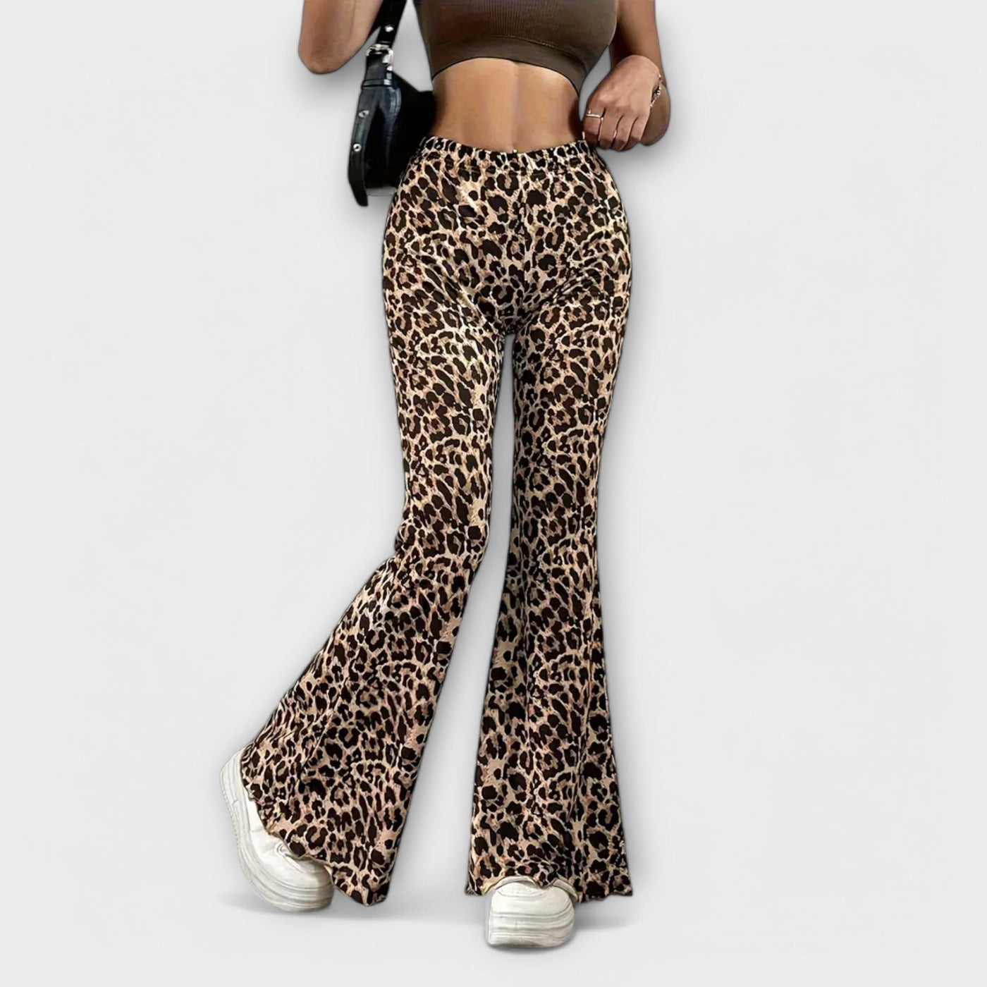 Isabelle | Bootcut Leopard Print Pants