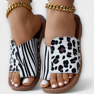 Louise | Bicolor Leopard Slides