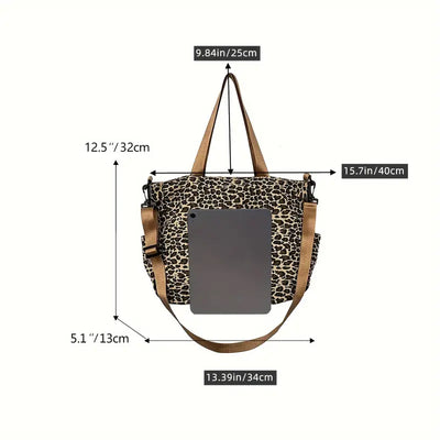 Sandrine | Leopard Print Canvas Crossbody Bag