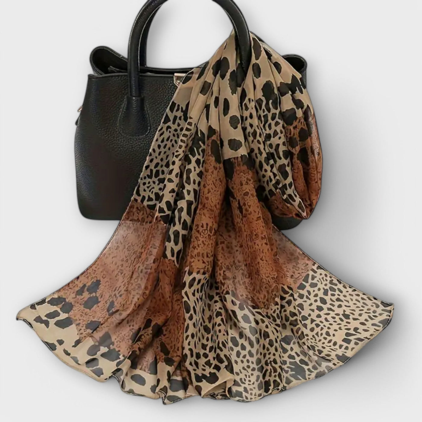 Marguerite | Leopard Chiffon Scarf