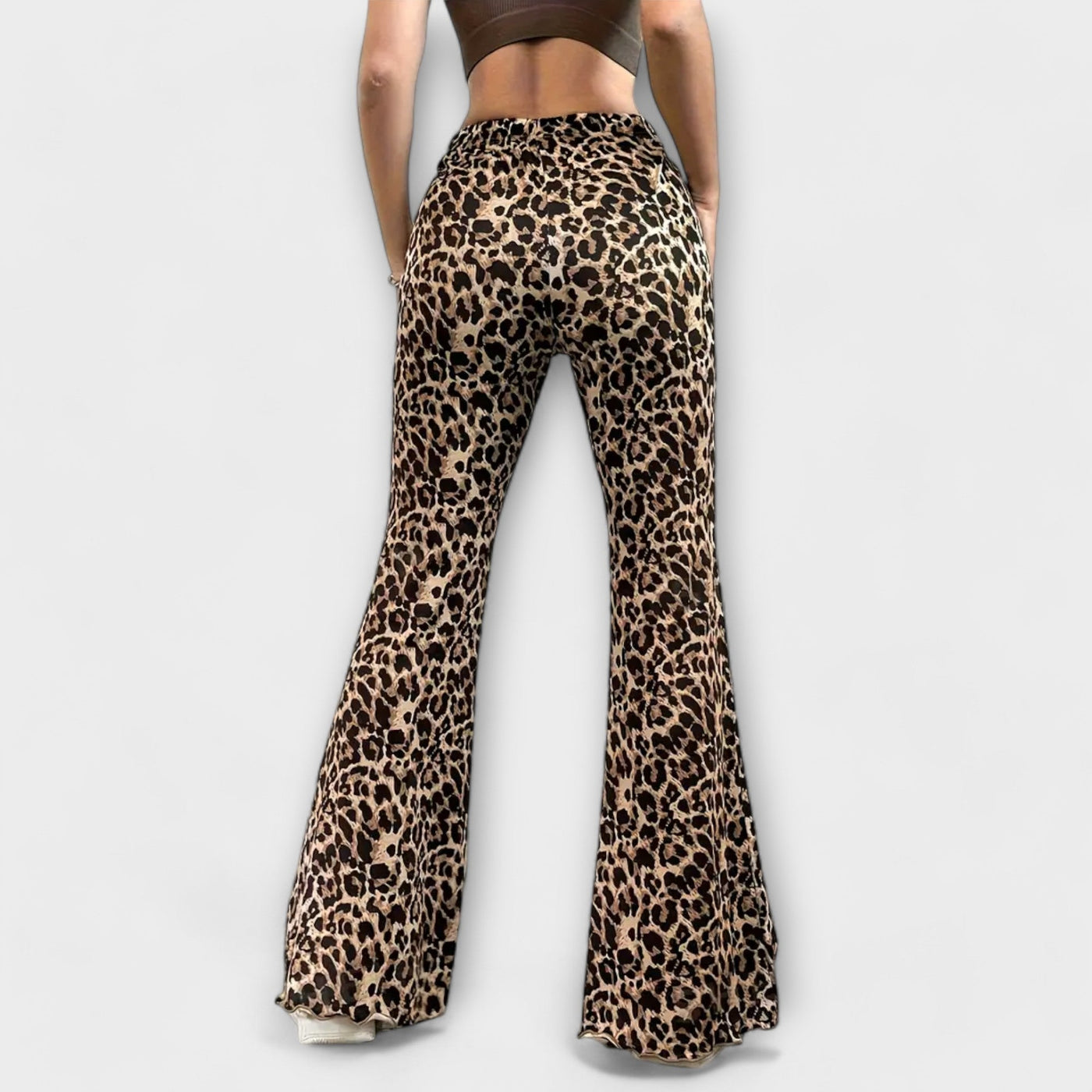 Isabelle | Bootcut Leopard Print Pants