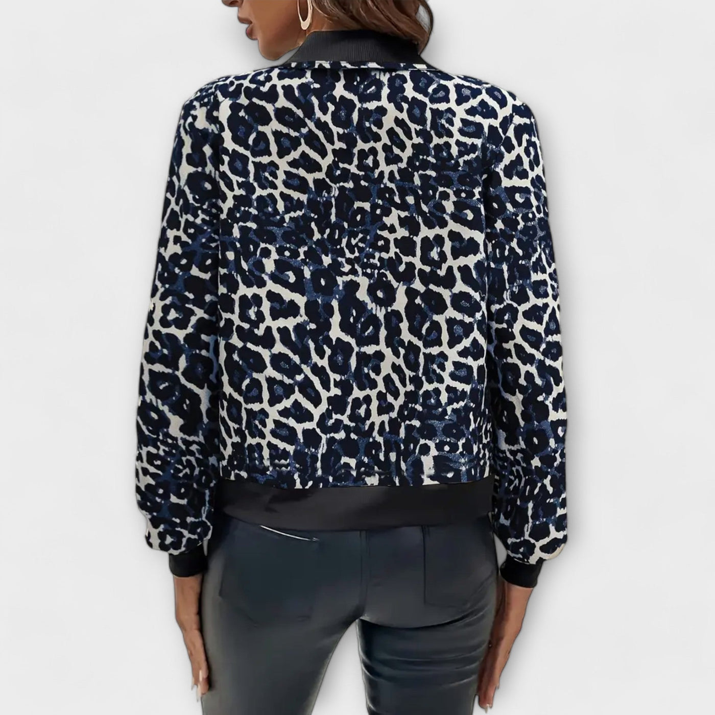 Liliane | Zip-Up Leopard Print Jacket