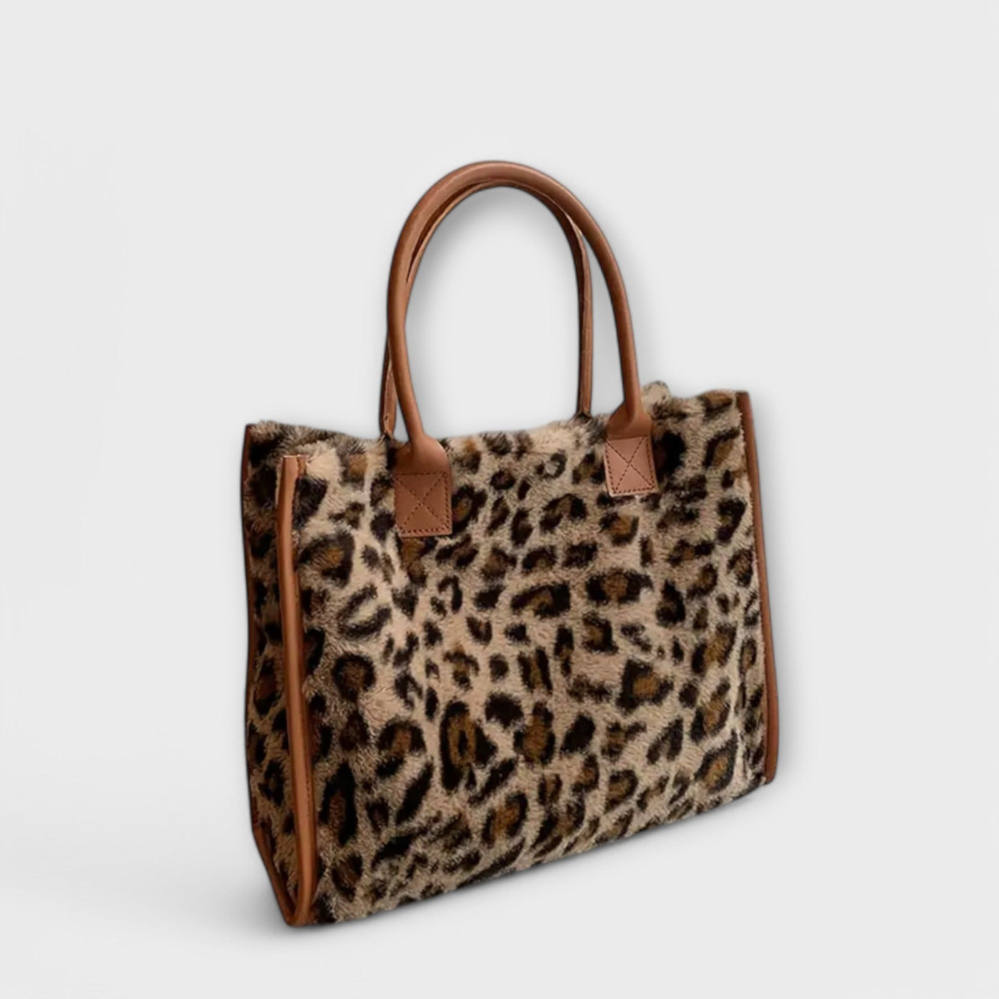 Rosalie | Chic Leopard Plush Tote