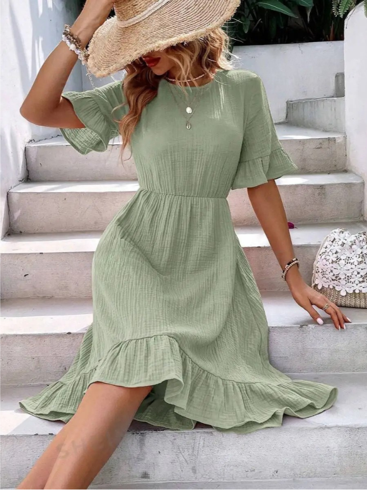 Ana | Elegant casual dress with ruffles