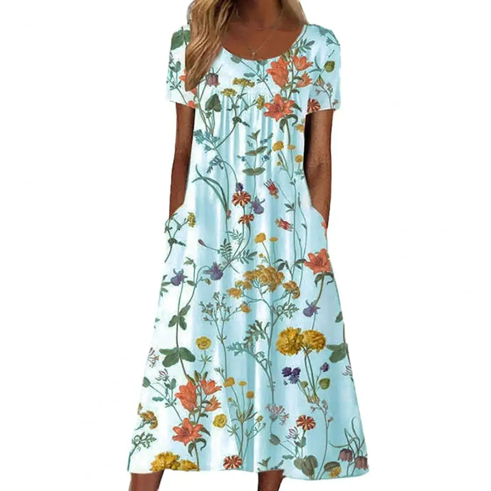 Janyl | Charming Midi Dress with Floral Print