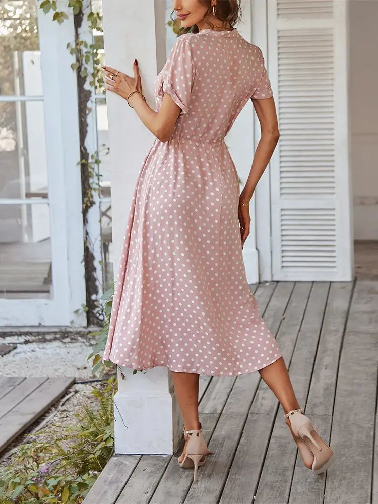 Shania | Elegant polka dot dress