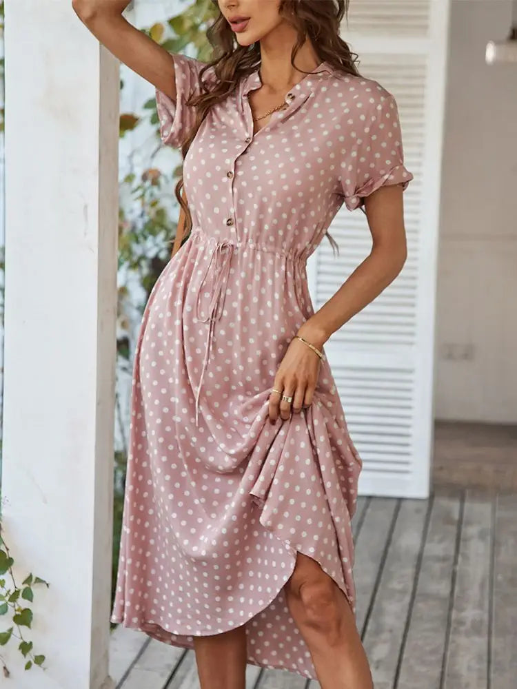 Shania | Elegant polka dot dress