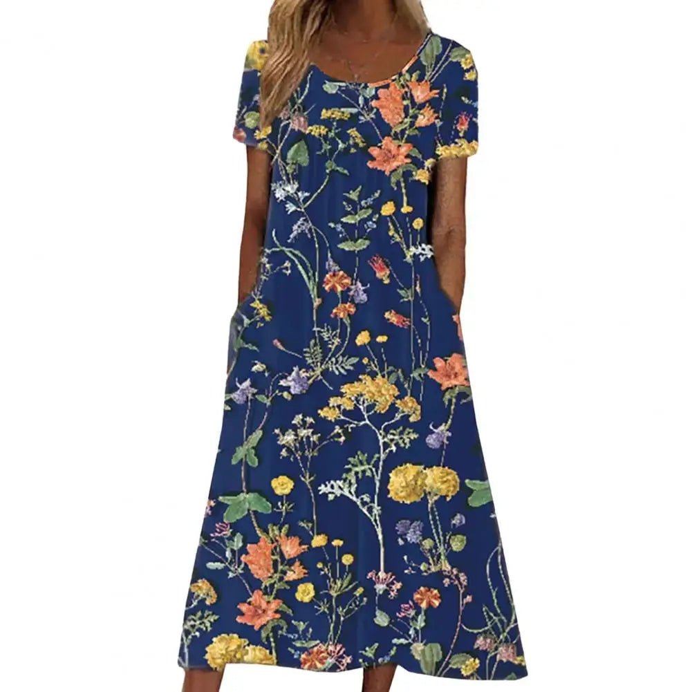 Janyl | Charming Midi Dress with Floral Print