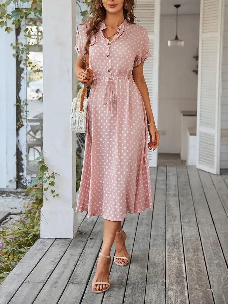 Shania | Elegant polka dot dress