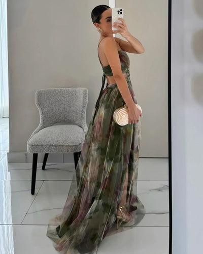 Elena | Elegant maxi dress with floral print