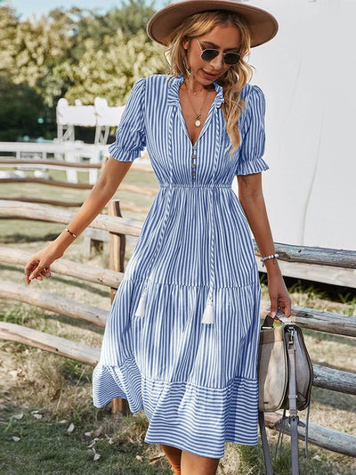 Laureen | Charming dress with stripes