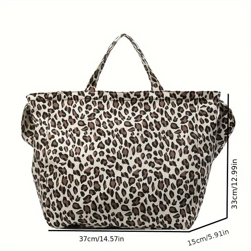 Noémie | Elegant Leopard Print Tote