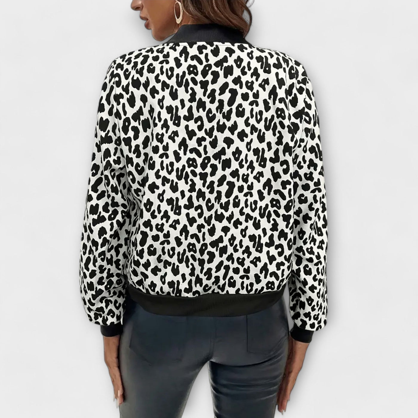 Liliane | Zip-Up Leopard Print Jacket