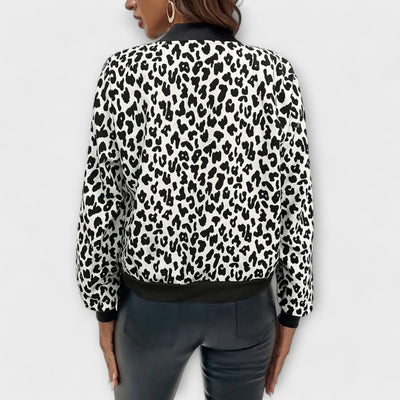 Liliane | Zip-Up Leopard Print Jacket