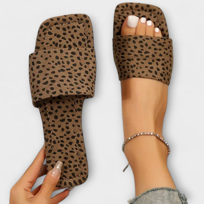 Juliette | Leopard Print Flat Mules