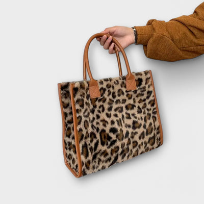 Rosalie | Chic Leopard Plush Tote