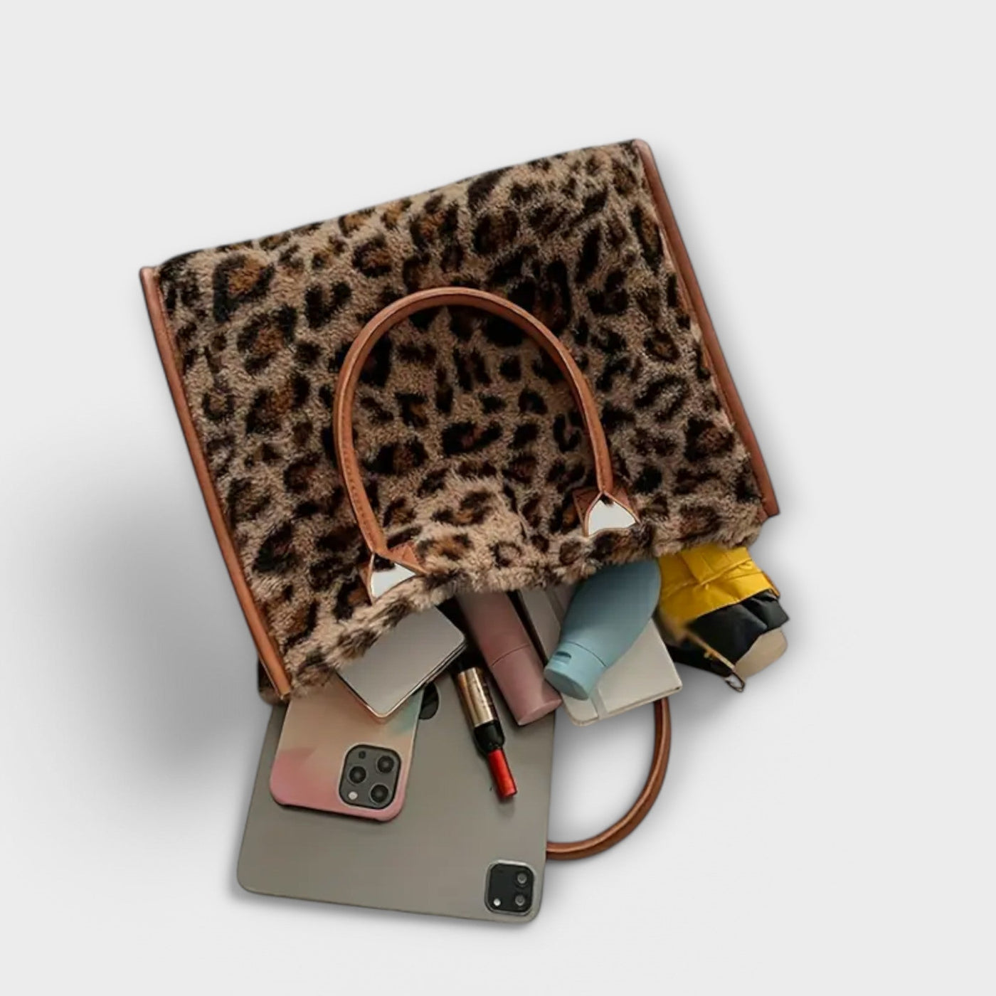 Rosalie | Chic Leopard Plush Tote