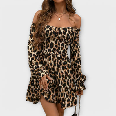 Anaïs | Leopard Velvet Dress