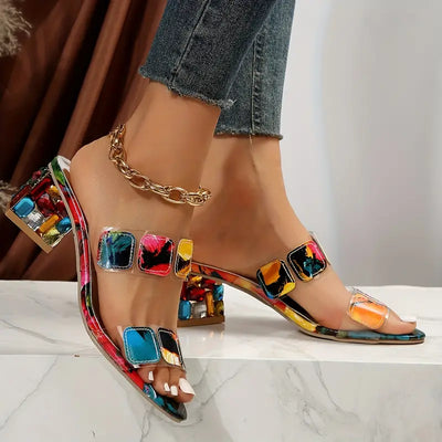 Chiara™ - Colorful Sandals with Double Strap