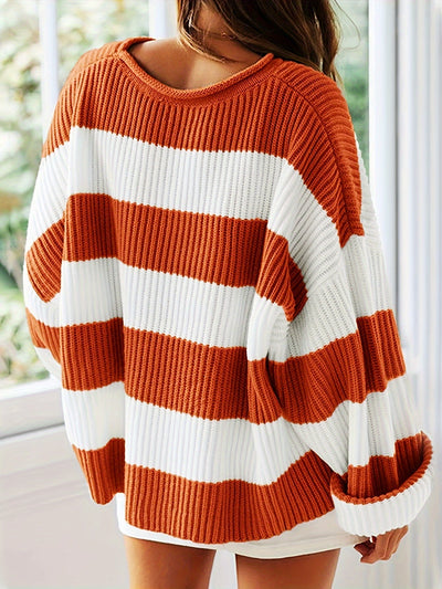 Mathilde | Round Neck Striped Pullover