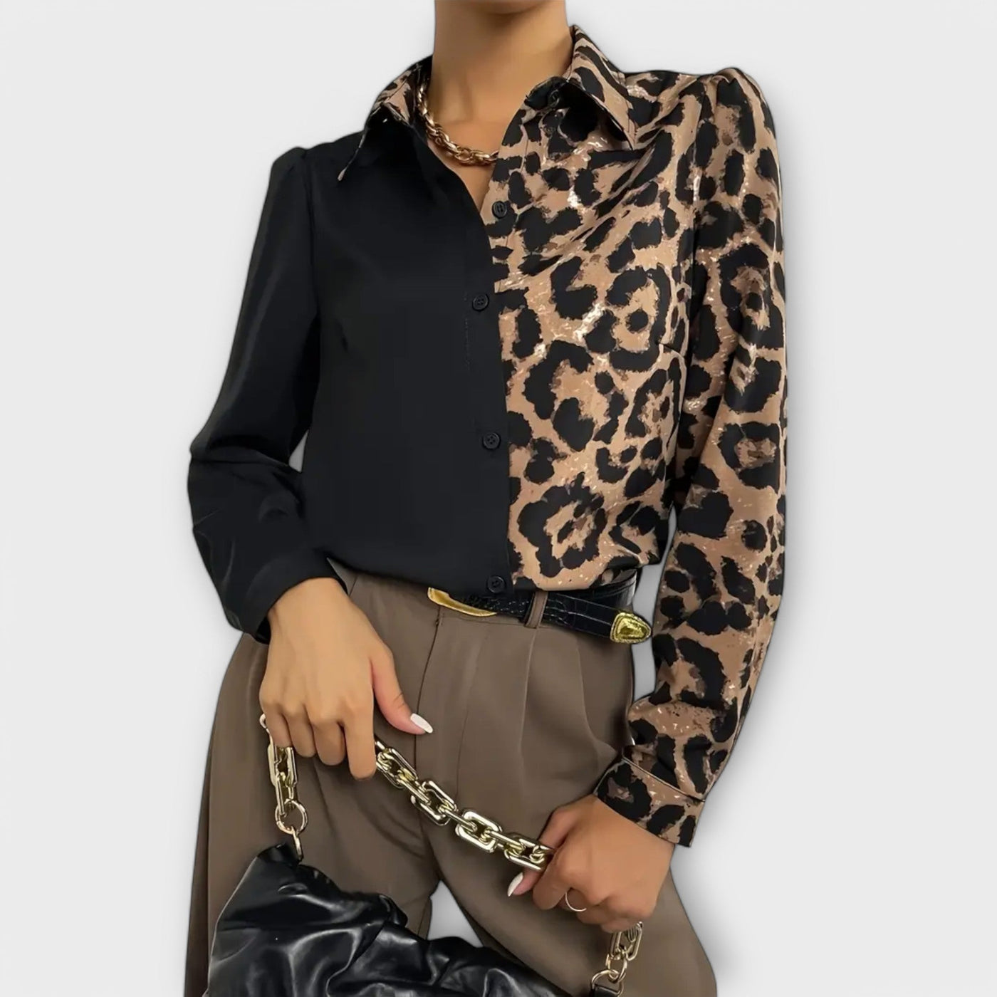 Clémence | Elegant Leopard Blouse