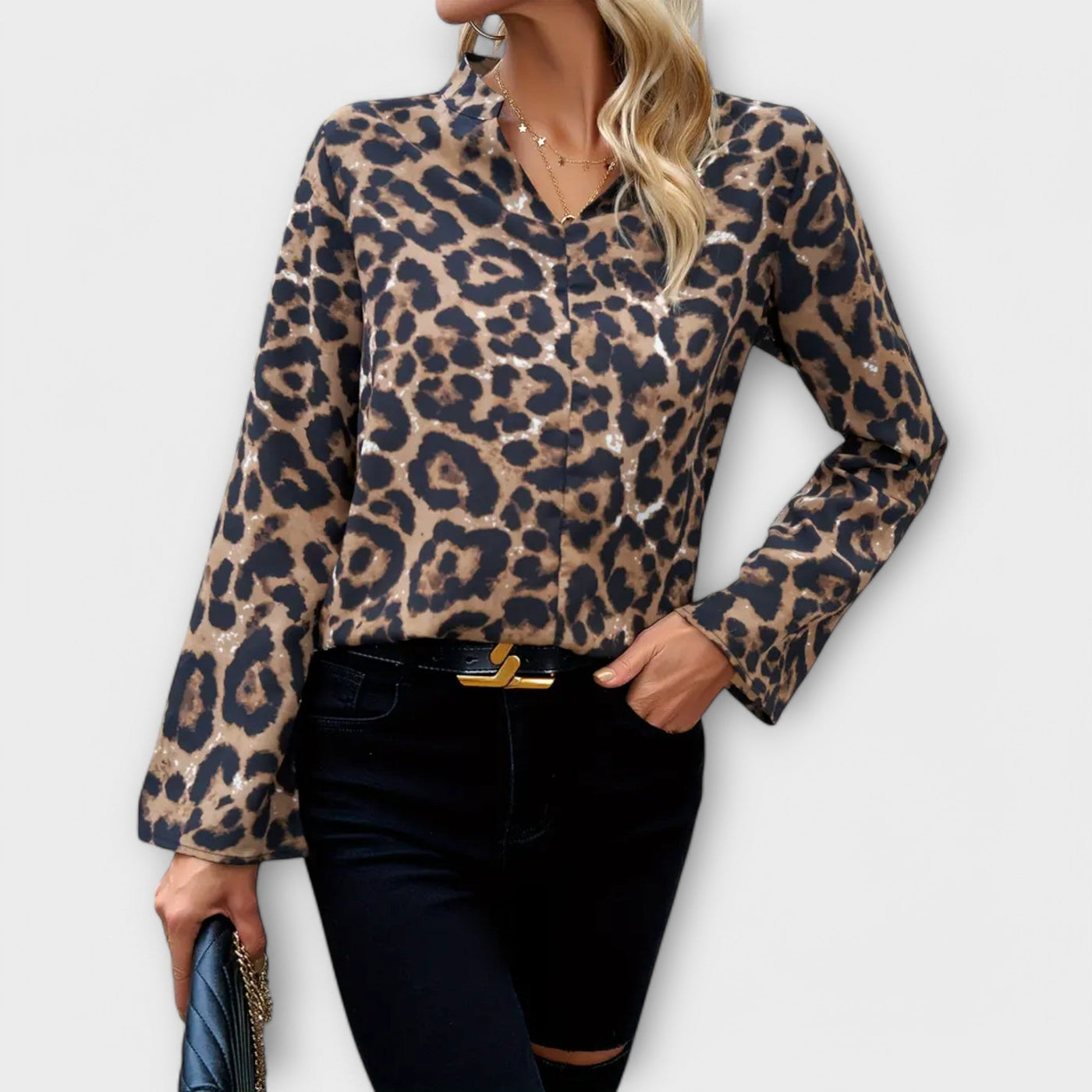 Delphine | Casual Leopard Blouse