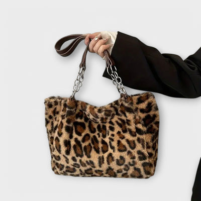 Patricia | Leopard Faux Fur Tote